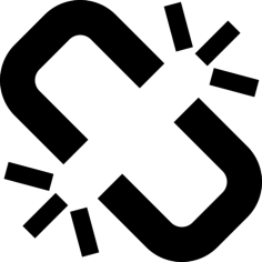 Broken Chain Symbol Contour Svg Vector, Free Vectors File